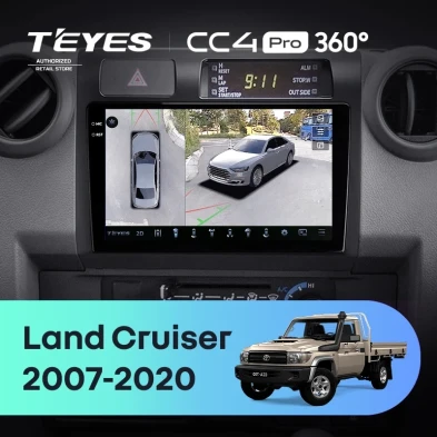 Штатная магнитола Teyes CC4 Pro 360 12/256 Toyota Land Cruiser 70 Series LC 79 (2007-2020)