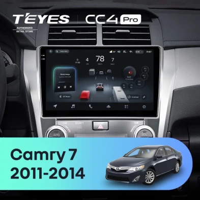 Штатная магнитола Teyes CC4 Pro 8/128 Toyota Camry 7 XV 50 55 (2011-2014) (черно-серая) F1