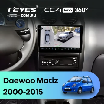 Штатная магнитола Teyes CC4 Pro 360 12/256 Daewoo Matiz (2000-2015)