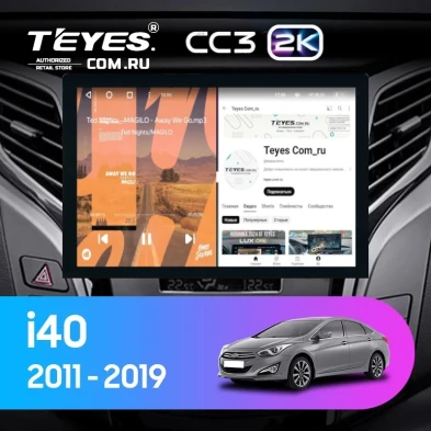 Штатная магнитола Teyes CC3 2K 4/32 Hyundai i40 (2011-2019) (13")