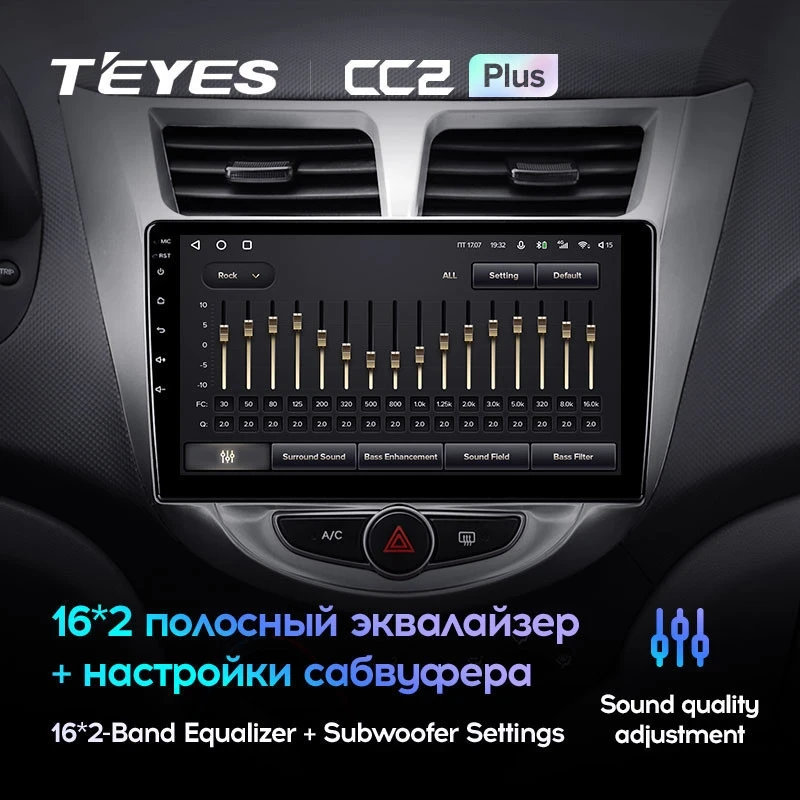 Штатная магнитола Teyes CC2L Plus 2/32 Hyundai Solaris 1 (2010-2016) F1