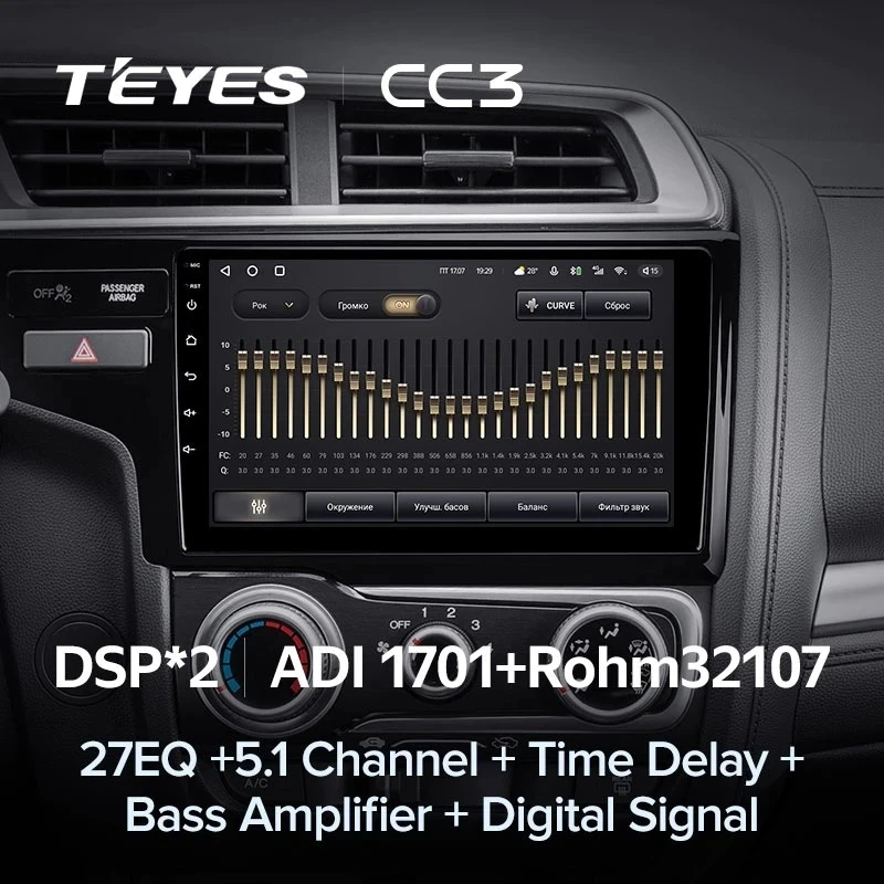 Штатная магнитола Teyes CC3 4/32 Honda Jazz 3 (2015-2020) Тип-A
