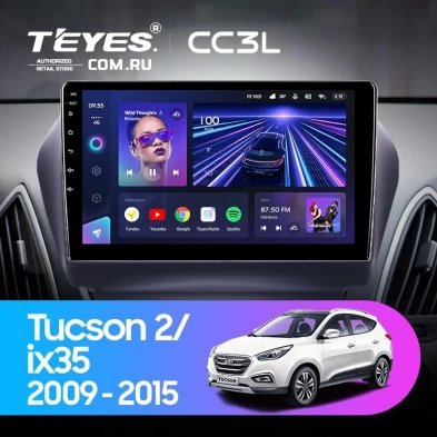 Штатная магнитола Teyes CC3L 4/32 Hyundai ix35 (2009-2015) (Tucson 2) Тип-AB (10")