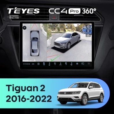Штатная магнитола Teyes CC4 Pro 360 8/128 Volkswagen Tiguan 2 (2016-2022) Тип-A (13")