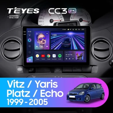 Штатная магнитола Teyes CC3 2K 4/32 Toyota Echo (1999-2005) F2