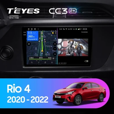 Штатная магнитола Teyes CC3 2K 360 6/128 Kia Rio 4 IV FB (2020-2022)