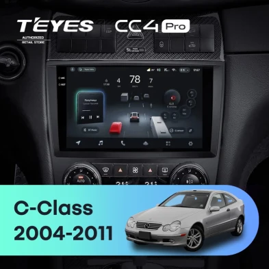 Штатная магнитола Teyes CC4 Pro 12/256 Mercedes-Benz C-Class W203 CL203 C209 A209 (2004-2011)