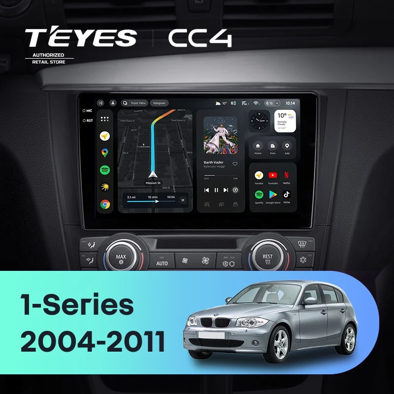 Штатная магнитола Teyes CC4 6/64 BMW 1 серия E88 E82 E81 E87 (2004-2011) F1