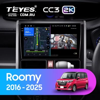 Штатная магнитола Teyes CC3 2K 4/64 Toyota Roomy (2016-2026) Правый руль