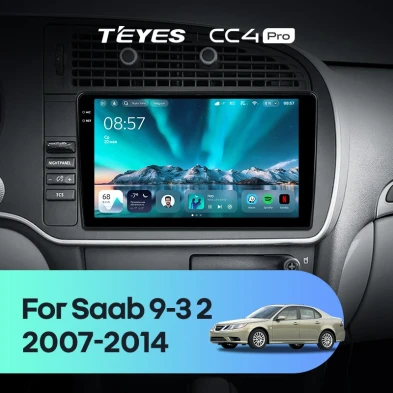 Штатная магнитола Teyes CC4 Pro 8/128 Saab 9-3 2 (2007-2014)
