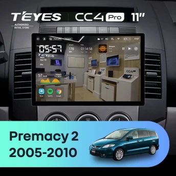 Штатная магнитола Teyes CC4 Pro 8/128 Mazda Premacy 2 (2005-2010) (11")