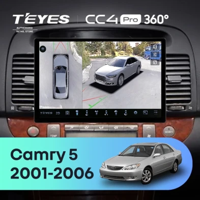 Штатная магнитола Teyes CC4 Pro 360 8/128 Toyota Camry 5 XV 30 (2001-2006) Тип-A (13")