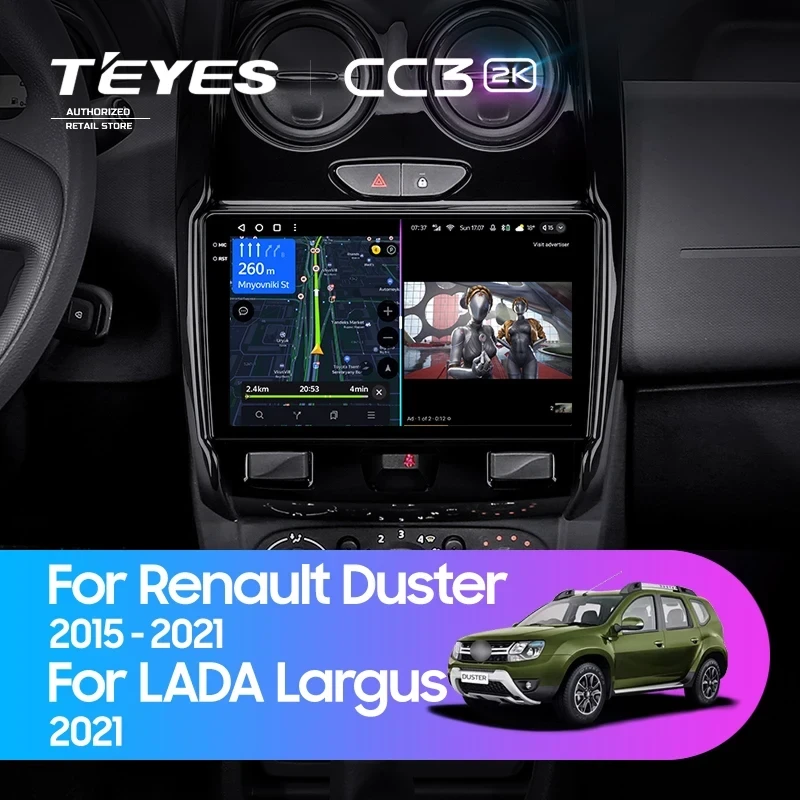 Штатная магнитола Teyes CC3 2K 4/32 Lada Largus 2021+ F1