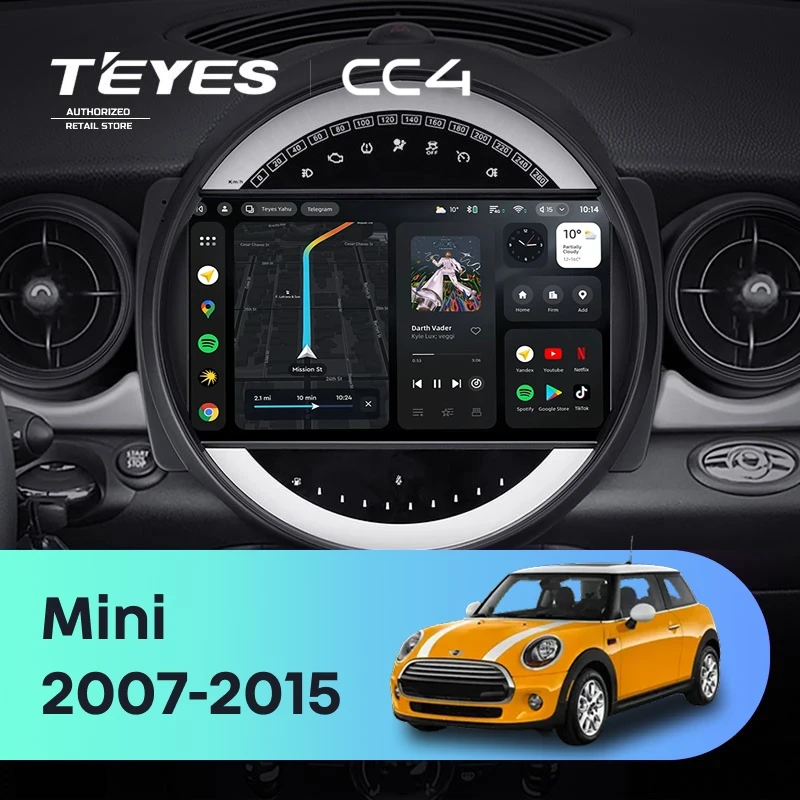 Штатная магнитола Teyes CC4 8/128 Mini Cooper (2007-2015) F1