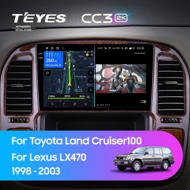 Штатная магнитола Teyes CC3 2K 6/128 Toyota Land Cruiser 100 (1998-2003) F4
