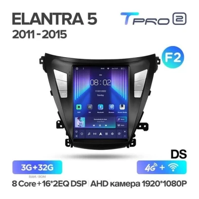 Штатная магнитола Tesla style Teyes TPRO 2 4/64 Hyundai Elantra 5 JK GD MD UD (2011-2015) F2
