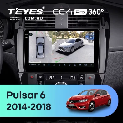Штатная магнитола Teyes CC4 Pro 360 12/256 Nissan Pulsar 6 NB17 (2014-2018)