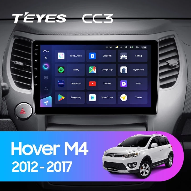 Штатная магнитола Teyes CC3 4/32 Great Wall Hover M4 (2012-2017)
