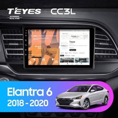 Штатная магнитола Teyes CC3L 4/64 Hyundai Elantra 6 (2018-2020) Тип-B