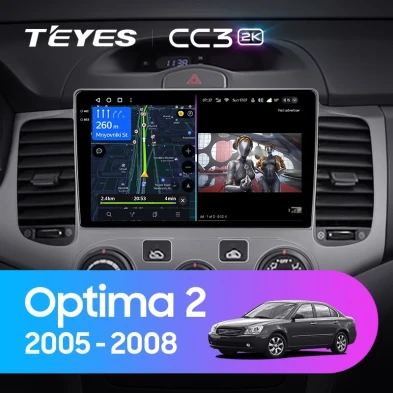 Штатная магнитола Teyes CC3 2K 4/64 Kia Optima 2 MG (2005-2008)