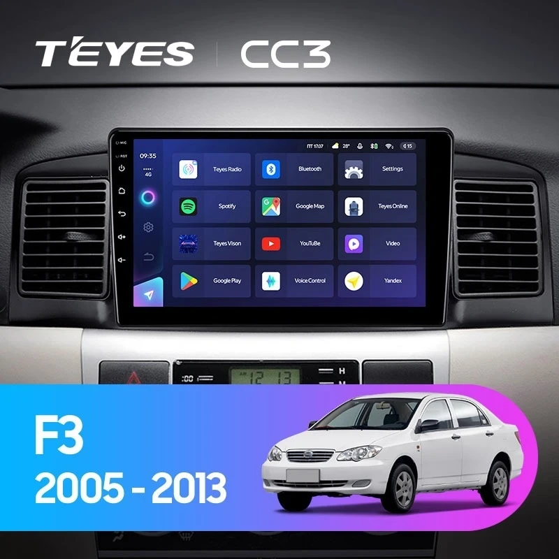 Штатная магнитола Teyes CC3 4/32 BYD F3 (2005-2013)