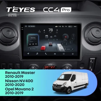 Штатная магнитола Teyes CC4 Pro 12/256 Renault Master (2010-2019) F1