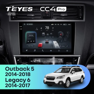 Штатная магнитола Teyes CC4 Pro 12/256 Subaru Outback 5 (2014-2018)