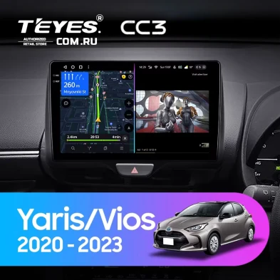 Штатная магнитола Teyes CC3 4/32 Toyota Vios (2020-2023) Правый руль