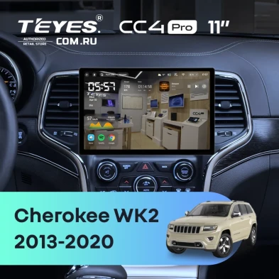 Штатная магнитола Teyes CC4 Pro 8/128 Jeep Grand Cherokee WK2 (2013-2020) F3 (11")