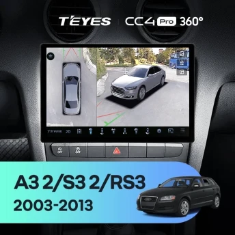 Штатная магнитола Teyes CC4 Pro 360 12/256 Audi RS3 1 (2011-2012) (13")