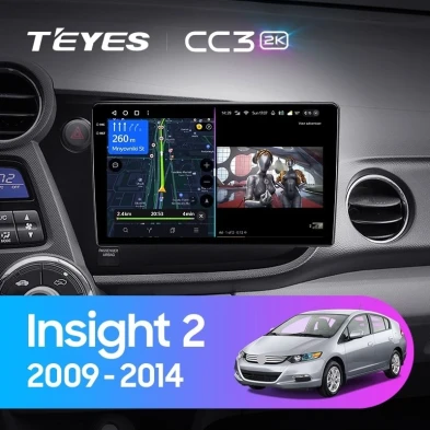 Штатная магнитола Teyes CC3 2K 4/64 Honda Insight 2 LHD (2009-2014)