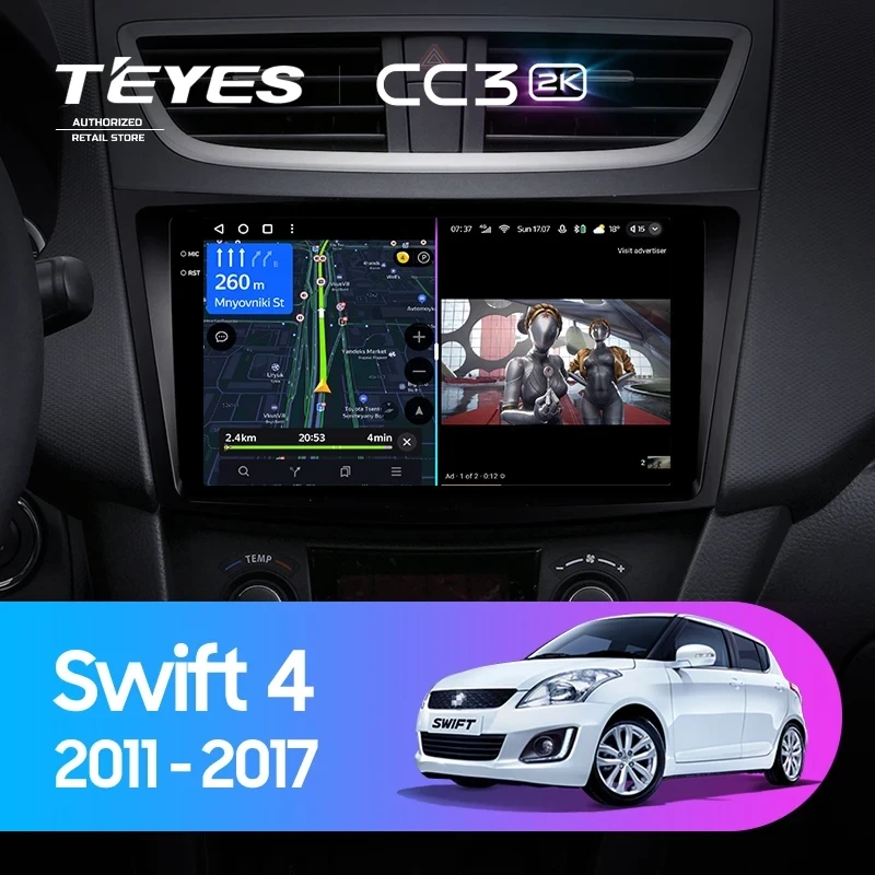Штатная магнитола Teyes CC3 2K 4/32 Suzuki Swift 4 (2011-2017)