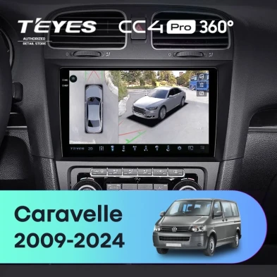 Штатная магнитола Teyes CC4 Pro 360 12/256 Volkswagen Caravelle (2009-2024)