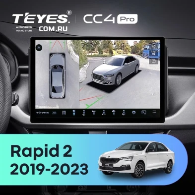 Штатная магнитола Teyes CC4 Pro 360 12/256 Skoda Rapid 2 (2019-2023) (13")