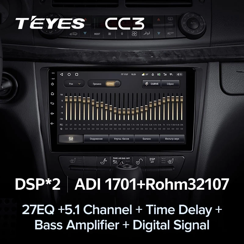 Штатная магнитола Teyes CC3 4/32 Mercedes-Benz E-Class S211 W211 CLS-Class C219 (2002-2010)