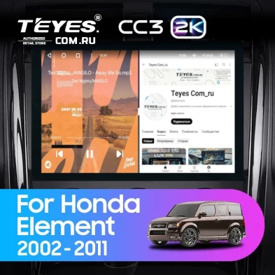 Штатная магнитола Teyes CC3 2K 4/32 Honda Element YH (2002-2011) (13")