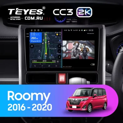 Штатная магнитола Teyes CC3 2K 360 6/128 Toyota Roomy (2016-2020) Правый руль