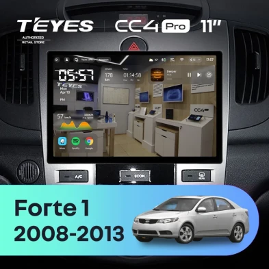 Штатная магнитола Teyes CC4 Pro 8/128 Kia Forte 1 (2008-2013) F2 (11")