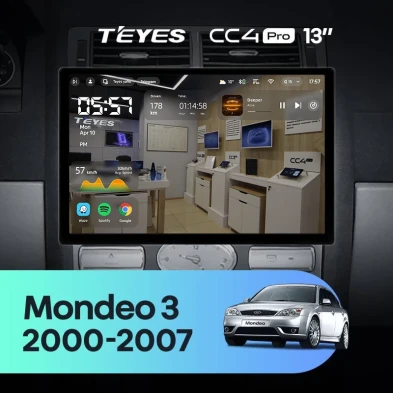 Штатная магнитола Teyes CC4 Pro 12/256 Ford Mondeo 3 (2000-2007) F2 (13")
