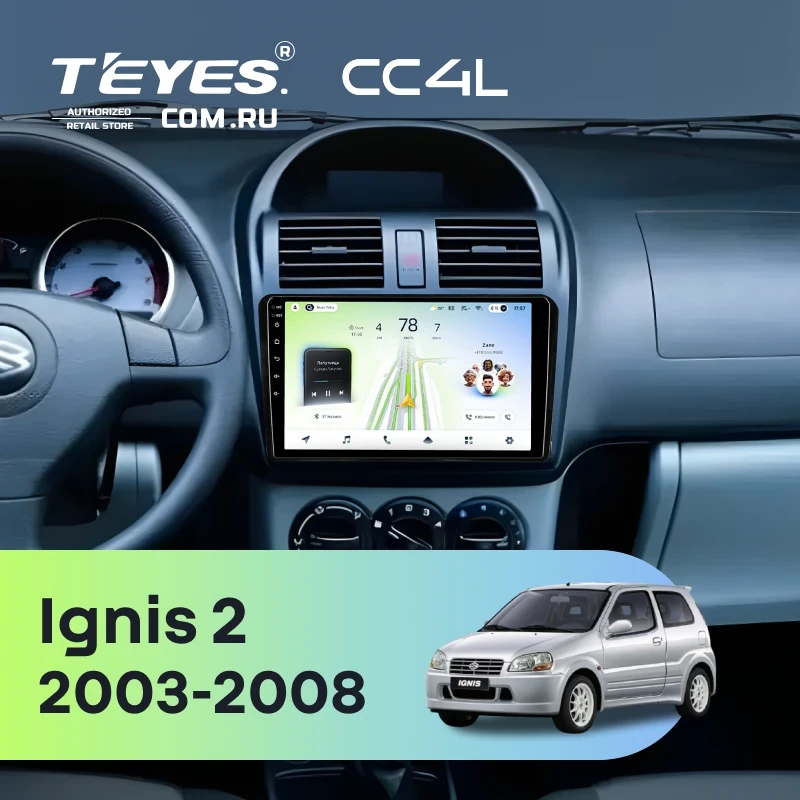 Штатная магнитола Teyes CC4L 6/64 Suzuki Ignis 2 (2003-2008)
