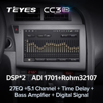 Штатная магнитола Teyes CC3 2K 360 6/128 Audi A6 C6 (2004-2011)
