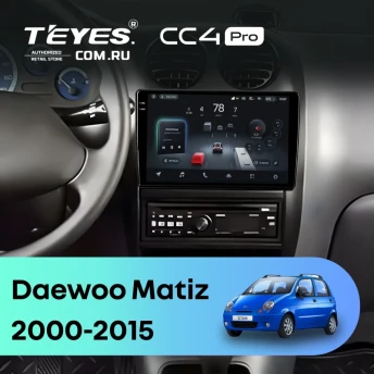 Штатная магнитола Teyes CC4 Pro 12/256 Daewoo Matiz (2000-2015)