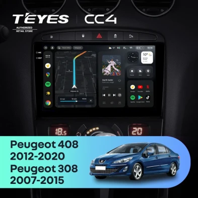 Штатная магнитола Teyes CC4 8/128 Peugeot 308 (2007-2015)