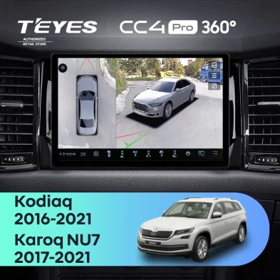 Штатная магнитола Teyes CC4 Pro 360 8/128 Skoda Karoq (2017-2021) Тип-B (11")