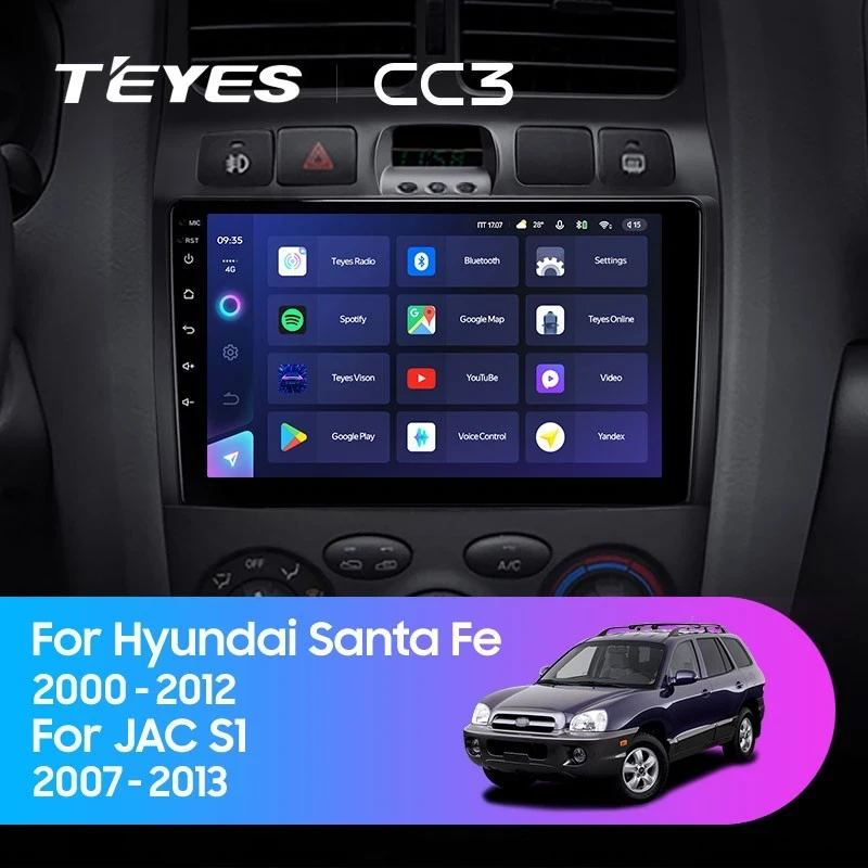 Штатная магнитола Teyes CC3 4/32 Hyundai Santa Fe SM (2000-2012)