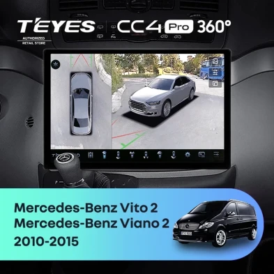 Штатная магнитола Teyes CC4 Pro 360 12/256 Mercedes-Benz Vito W639 (2010-2015) (13")