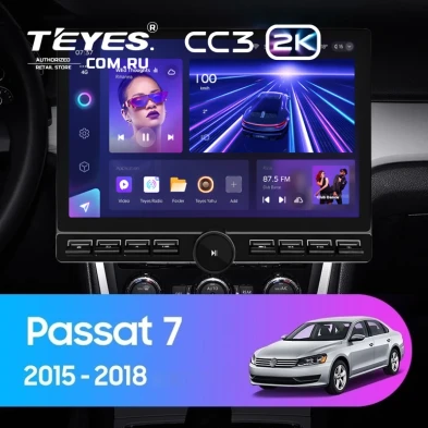 Штатная магнитола Teyes CC3 2K 6/128 Volkswagen Passat 7 B7 (2015-2018) F1 (13" с кнопками)