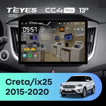 Штатная магнитола Teyes CC4 Pro 12/256 Hyundai Creta (2015-2020) (13")