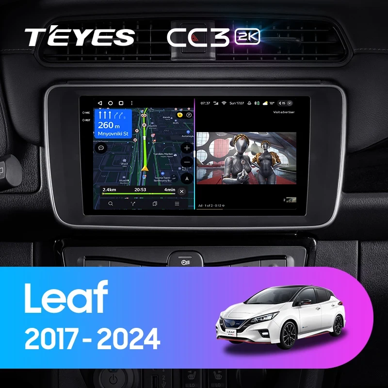Штатная магнитола Teyes CC3 2K 4/32 Nissan Leaf ZE1 (2017-2024)