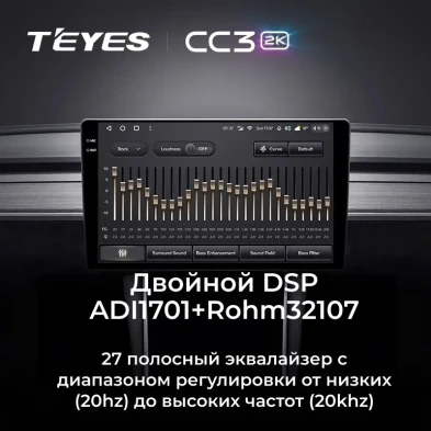 Штатная магнитола Teyes CC3 2K 4/32 Ford Focus 3 (2011-2019) (черная) F3